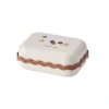 J06-6913 Soap box with lid, dust-proof and water-proof, convenient travel, simple draining soap box, countertop soap box Item Picture